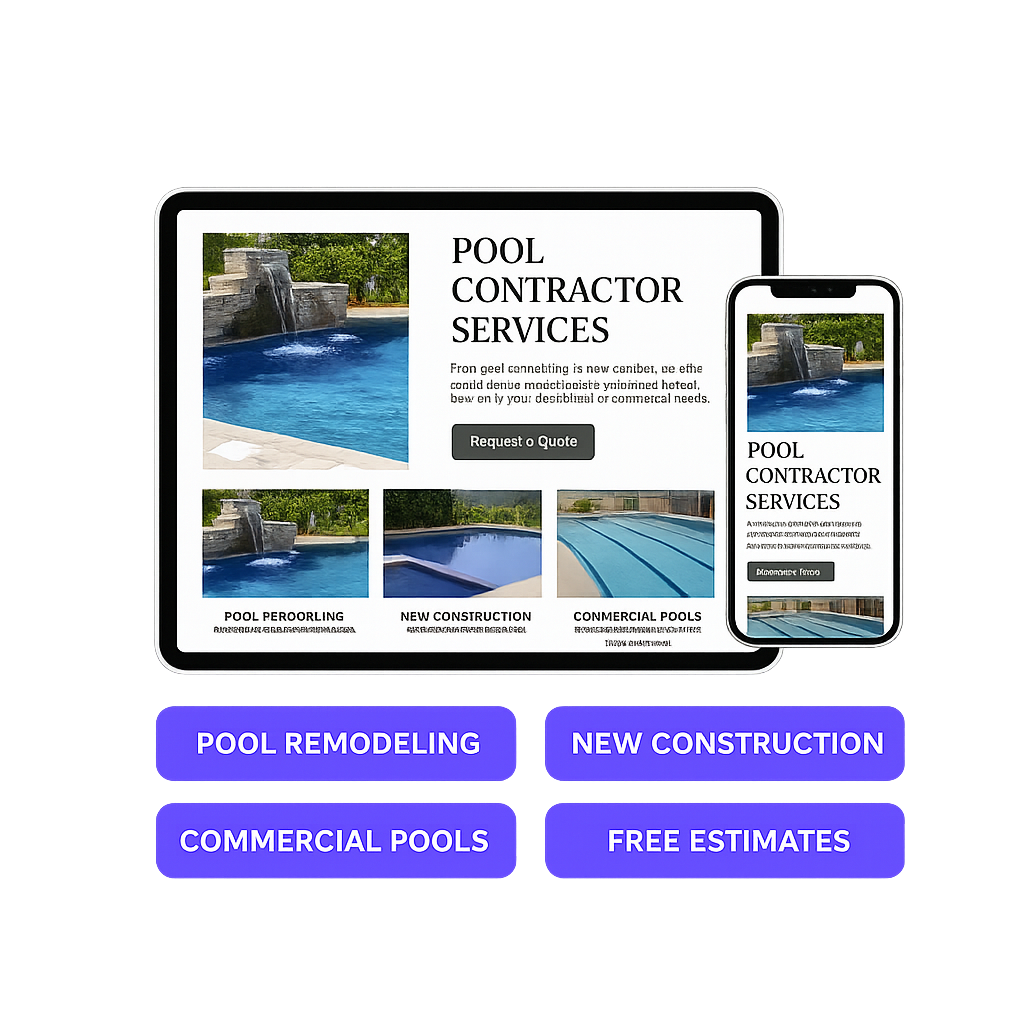 web design services for pool contractors