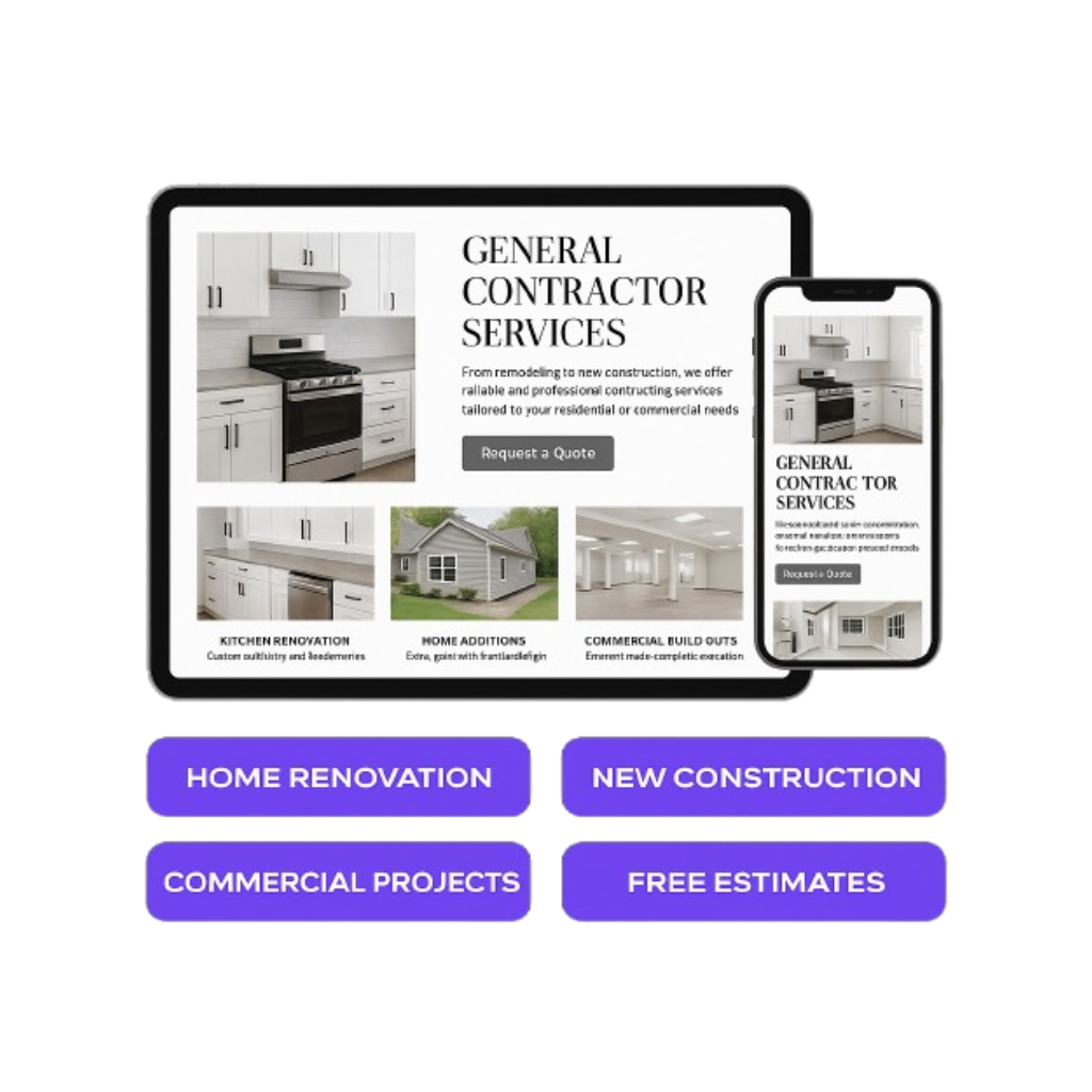 general contractors web design