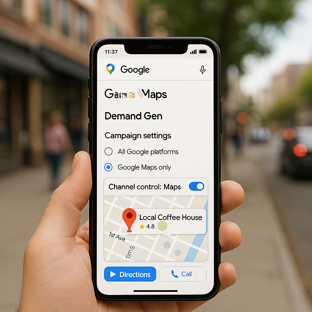 How Maps-Only Targeting Works in Demand Gen