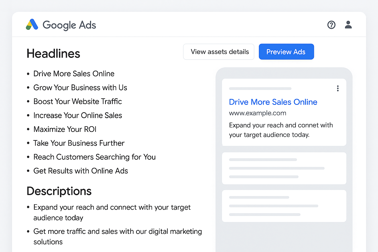 Google Ads Adds Preview Ads Feature for Responsive Search Ads